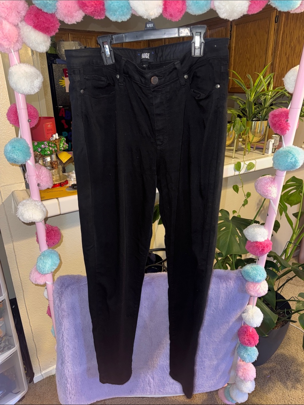 PAIGE Black High-Rise Skinny Jeans